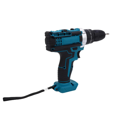 Heavy Duty 21V Cordless Drill Driver Delivering Full Capability For Wood Or Plastic Drilling And Furniture Assembly During Household Repair Tasks That Smash Through The Daily Grind Without Making You Break A Sweat Ever, showing compact design and black-blue color.