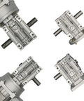 Top Shelf Worm Gearbox Output Shaft Compatible With NMRV030 And NMRV040 Worm Reducers shown from multiple angles.