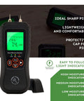 Pin Type Wood Moisture Meter With Digital Dampness Sensor For Wood Firewood Brick Drywall Paper Floor Plaster Easy To Use And Ultra Accurate Woodworking Moisture Gauge with display and pin.