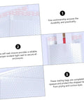 25 Pack White Bubble Mailers Self Seal Padded Envelopes 24x35+5cm Waterproof Shockproof Packaging Bags with self-seal closure