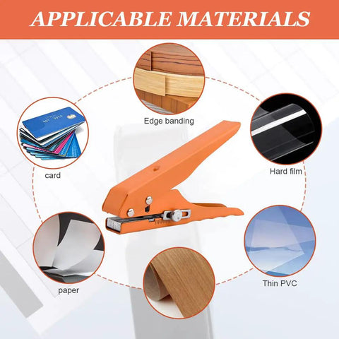 Badass Eight Mm Handheld Hole Punch And Countersink Drill Set With Smooth Adjustment Lever Rugged Iron Build for edge banding, PVC, paper.
