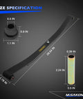 Heavy Duty Front Twin Leaf Springs For Golf Cart Suspension Upgrade With Massive Cargo Capacity And Tough Corrosion Resistant Steel Build For A Super Smooth Ride And Slick Neighborhood Cruising size specifications visible with measurements.