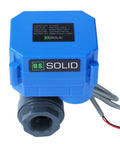 Heavy Duty Half Inch Upvc Motorized Ball Valve With Electric Two Wire Auto Return Switch full close-up view showing connection details.