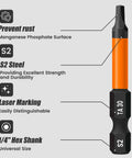 10 Piece Magnetic Triangle Screwdriver Bits Set with 2 Inch Long S2 Steel Triangle Heads, 1/4 Inch Hex Shank, TA30 bit