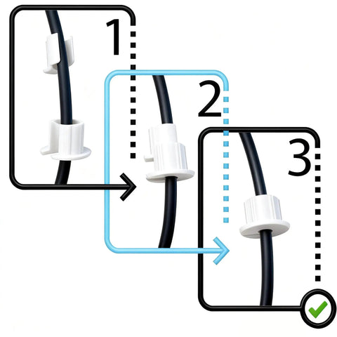 Three Quarter Inch Wall Cable Feed Through Bushings For Starlink Masonry Routing Kit Ethernet Cable Grommet Snap On Wall Bushing For Starlink Cable Router And Ethernet Adapter White, 2-pack