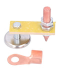 Reliable Magnetic Welding Clamp Tool With Compact Design And Strong 3KG Holding Power, showing magnetic grip and copper tail.