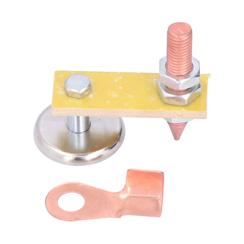 Reliable Magnetic Welding Clamp Tool With Compact Design And Strong 3KG Holding Power, showing magnetic grip and copper tail.