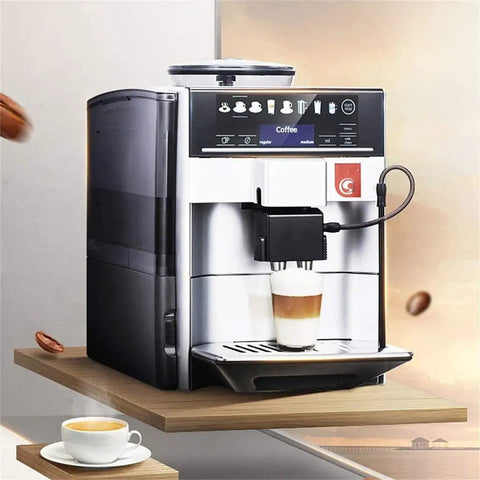 Fully Automatic Coffee Maker With Built In Grinder And Brew System, 1700W Power, Ceramic Burr Grinding, Touch Panel, Home Use