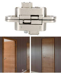 Hidden Door Hinges Invisible Hinge With Three Way Adjustable And 180 Degree Swing Zinc Alloy Concealed Hinge for cabinets shown