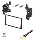 Car Stereo Dash Kit With Wire Harness For Installing A Plug And Play Double Din Radio In 2006 2008 Hyundai Accent Kia Rio Rio 5 And Sportage Aftermarket Radio Install Kit For Easy Dash Fit showing frame and connectors