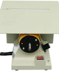 Rugged Little Beast Mini Desktop Bench Lathe Machine With 350W Motor, front view of solid build with motor and controls.