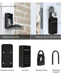 Outdoor Key Lock Box With Digital Lock IP66 Waterproof Safe For House Keys Car Keys And Personal Items Large Storage