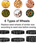 Image showing six seed plates for the Walk-Behind Broadcast Spreader And Roller Seeder With 12 Seed Plates For Corn Cotton Soybean And Peanut.
