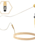 Over Ear Headset Microphone With Ear Hook XLR 3 Pin TA3F Plug Beige Color For Crystal Clear Voice And Stable Signal Durable Condenser Mic