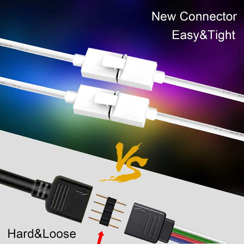 Vibe Up Your Bedroom With Color Changing LED Strip Lights With Remote Control RGB Mood Lighting Kit for easy connection.