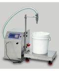 Digital Control Diaphragm Pump Liquid Filling Machine For Honey Beverages And Cosmetics Featuring Built Like A Tank Durability and Dead On Tight Accuracy, with control panel and hose.