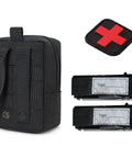 Two Pack Gen 4 Tactical Tourniquets With Metal Twisting Rods, 1.5 Inch Compression Band, No Nonsense EMT Ready IFAK Pouch