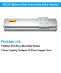 Heavy Duty XYZ Linear Rail Stage And Sliding Table With SFU1605 Ball Screw Actuator And HGR15 Guide Rails, 120mm wide steel slide module.
