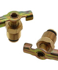 Two Pack One Quarter Inch Brass Air Compressor Drain Valves With Butterfly Disc Style Pro Grade Heavy Duty Workhorse