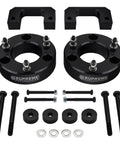 Heavy Duty 3.5 Front Leveling Kit For 2007 To 2018 Chevy Silverado 1500 And Gmc Sierra 1500 4X4 With Killer Diff Drop Spacers Black components