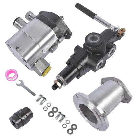 Beefy Heavy Duty Hydraulic Wood Log Splitter Pump Kit With 22 GPM At 4000 PSI, components including gear pump and control valve