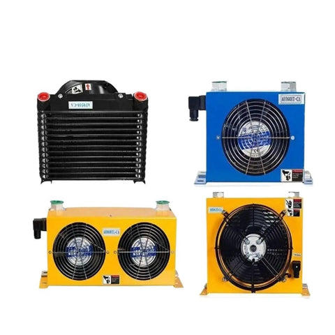 Pro Grade Hydraulic Air Cooler With Oil Radiator And Heat Exchanger AF0510 DC24V, various models and angles displayed