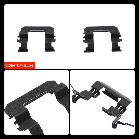 Top Notch Front Side Disc Brake Hardware Kit for Nissan Sentra Versa and Infiniti G35 Smooth Stop And Perfect Fitment For Reliable Car Repair Jobs And Easy Installation On Domestic Rides, black metal clips