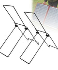 Two Pack Portable Folding Solar Panel Stand No Fixed Install Required Sturdy Lightweight Design Fits Panels Under Point Three Five Inches Thick