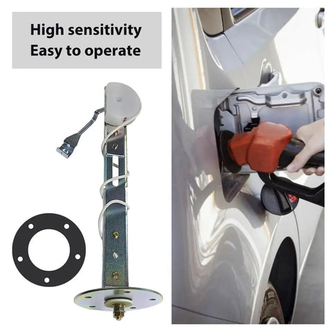 2 Inch 52mm Fuel Level Gauge Kit 12V With E One Half F Pointer Fuel Level Sensor Universal Float Sending Unit For Boats Cars Trucks RVs Motorcycles And Other Vehicle Marine Auto Accessories metal sender with gasket installed in car fuel tank