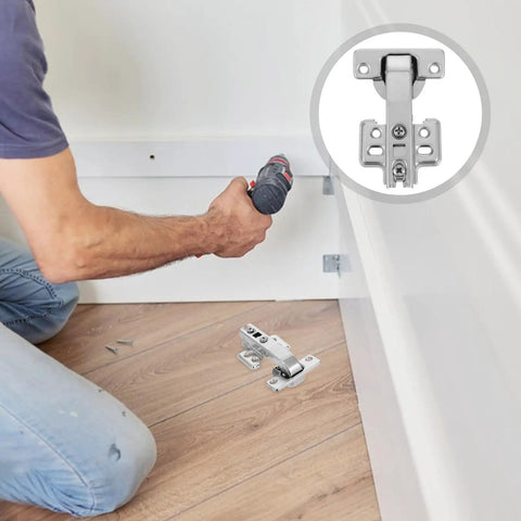 Installing Stainless Steel Cabinet Hinges 4 Pack Concealed Mounting Hardware For Corner Doors With Soft Close Dampers