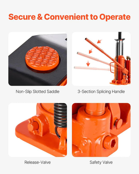 Beefy Air Hydraulic Bottle Jack Two In One Pneumatic And Hydraulic 12 Ton Lift Range 10.43 To 19.88 Inches features and details.