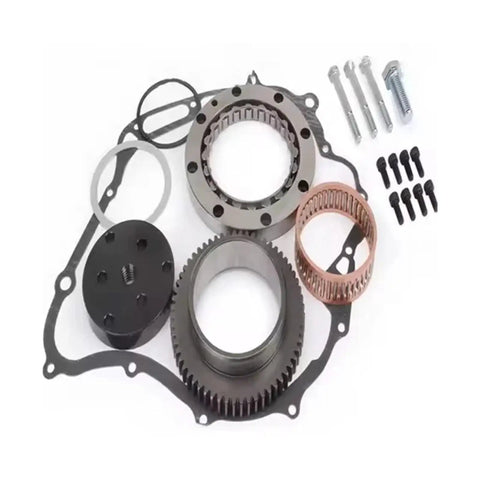 Upgrade Your Ride With This Heavy Duty Starter Clutch One Way Bearing Gear Kit Compatible For Yamaha 1999 To 2009 Featuring Oil Resistant Damping To Buffer Shock Reduce Idle Jitter And Cut Engine Noise With Anti Rust Coating Ensures Durability. starter clutch kit with bearings, gaskets, bolts