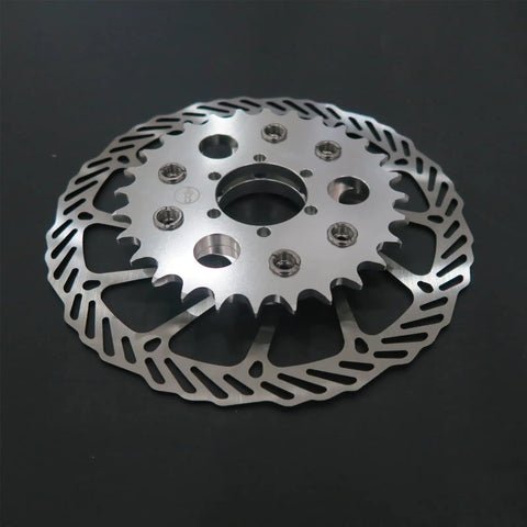 Disc Brake Rotor 160mm With Adapter And 28T Sprocket Kit For Gas Powered Bicycle Engines 48cc 66cc 80cc YD100 6061 Aluminum