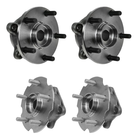 Front and Rear Wheel Bearing and Hub Assembly Set for Toyota RAV4 All Wheel Drive Four Piece Kit Fits 2013 2018 RAV4 AWD