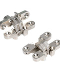 3 Pack Concealed Barrel Door Hinges With 180 Degree Swing Zinc Alloy Auto Close for cabinets, cupboards, wood boxes close-up
