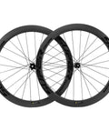 50mm Carbon Fiber Road Bike Wheelset Disc Brakes 700c Tubeless Ready 25mm Wide For Shimano 8 To 12 Speed Cassette