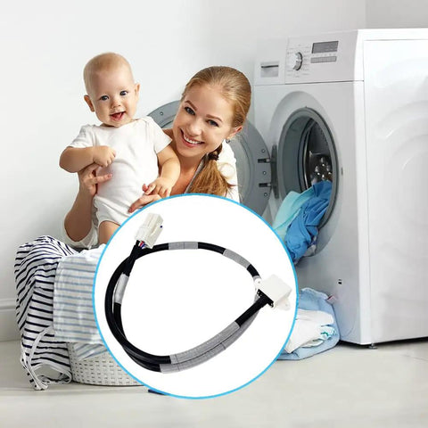 Balance Sensor Replacement EBD48922810 For LG Washing Machines Compatible With WM1455HWA WM3555HWA WM3600HVA WM4000HBA And Other LG Models No Tools Needed Easy Install Durable Vibration Sensor For Quieter Washes. Cable sensor shown with front-load washer and laundry.