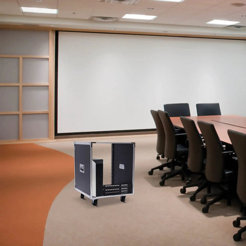 12U Heavy Duty Portable AV Rack With Smooth Operator Rolling Locking Casters And Badass Metal Cabinet For Indoor KTV Studios And Conference Rooms Built Different To Handle Every Setup You Dream Up