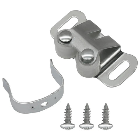 Heavy Duty Cabinet Catch Latch Set Iron Steel Double Post Hardware With Silver Finish for Cabinets RVs and Mobile Homes Smooth Close