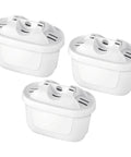 3 Pack Replacement Water Filter For Maxtra 1001122 And Levoit Pitchers, multi-layer white cartridges