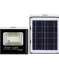 JUDYSSY Led Flood Light Outdoor with Remote Control, 130mm solar light and 140mm solar panel, suitable for yards and warehouses.