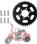 Heavy Duty 35 Chain Sprocket With 40 Tooth Rear Sprocket For 35 Chain Mini Bikes And Go Karts Black Burn Finish with bolts