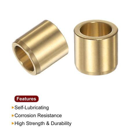 2 Pack Brass Sleeve Bearings Featuring 10MM Bore And 14MM Outer Diameter, Oil Free Plain Bushings For All Your Heavy Duty Builds, Killer Wear Resistance And Smooth Operator Performance