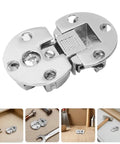 4 Pack 90 Degree Adjustable Inset Concealed Flush Cabinet Hinges With Premium Silver Finish for kitchen or bathroom cabinets