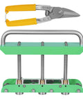 One Station Disc Sheet Metal Bender For Roof Flashing with cutter, pro-grade adjustable metal bending tool for 0.01-0.04 inch sheets.