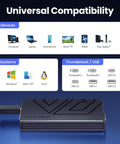 Blazing Fast External Ssd Enclosure For M2 Nvme Drives Featuring Usb 4 And Thunderbolt 4 plug and play setup with compatibility chart.