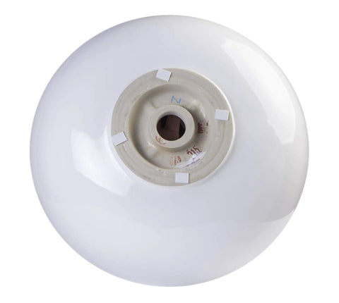 Bottom view of Round Ceramic Above Mount Bathroom Sink With No Overflow Center Drain BA351 Premium Porcelain Basin For Modern Bathrooms
