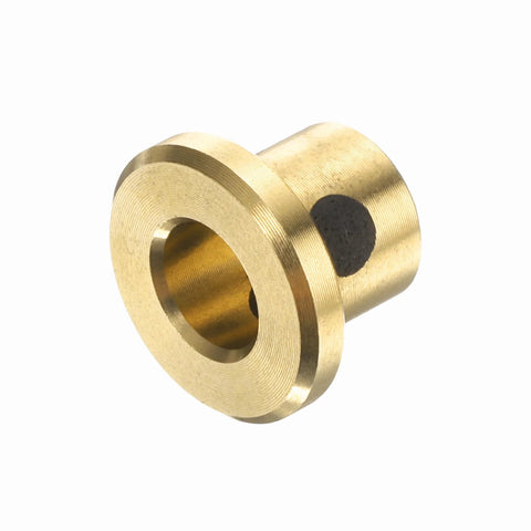 Front view of brass flange sleeve bearing with 5 mm bore, 7 mm outer diameter, 8 mm height