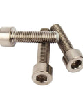 Top Quality Pure Titanium Gr2 Hex Socket Cap Screws Din912 M2 Bolts Set Sizes Three Through Twenty Millimeters in a close-up view.