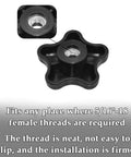 Four Pack 5/16-18 Female Thread Polypropylene Clamping Knobs For Jigs, Durable With Galvanized Iron Inserts, 2 Inch Head Diameter, 0.75 Inch Overall Height, Dope Grip For DIY, Workshop, And Machine Tool Projects